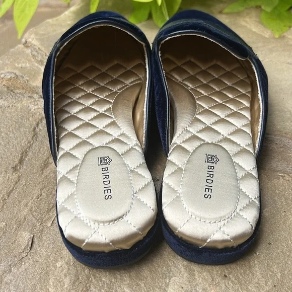 Birdies Phoebe Blue Velvet Slip-On Penny Loafer - Picture 3 of 13
